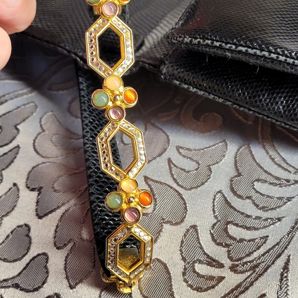 Vintage Authentic Judith Leiber snake skin cross body purse - Picture 8 of 14